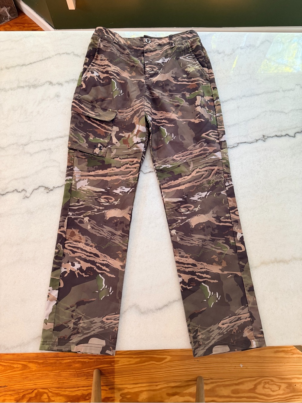 Under Armour Juniors Camouflage Field Storm Cargo Pants - Brown Green